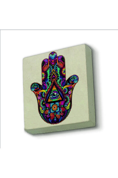 Souvenest يد فاطمة مطبوعة من الحجر الطبيعي Magnetkd-002 زخرفة الثلاجة