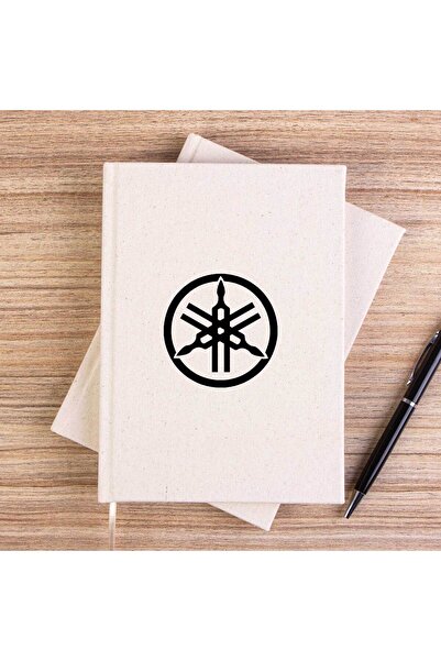 CrowsGate Yamha Logo Unlined Canvas Notebook