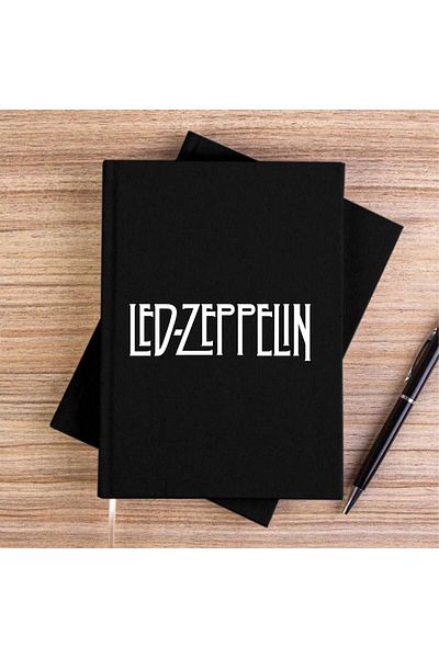 Z zepplin Led Zeppelin Logo Black Canvas Notebook
