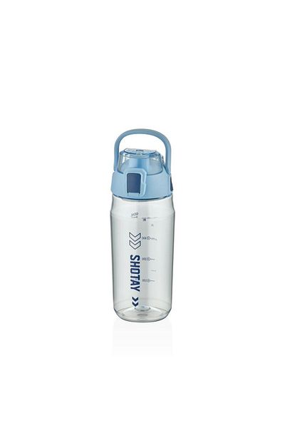 Shotay Transparent Motivational Flask 600 ml Water Bottle