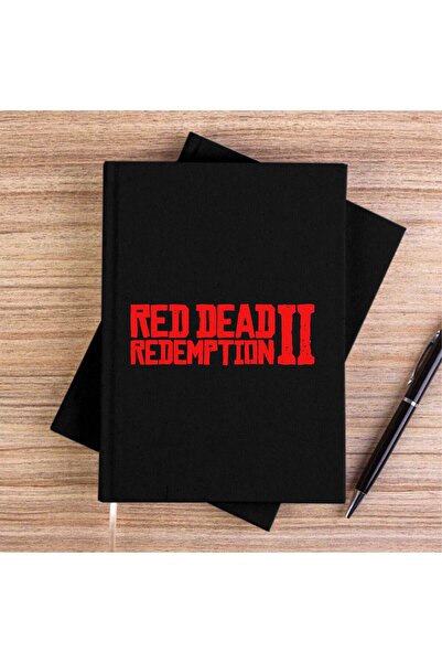CrowsGate Red Dead Redemption 2 Red Text Unlined Canvas Notebook