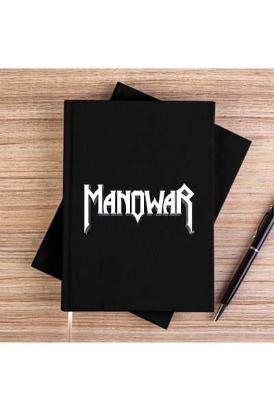 Z zepplin Caiet de pânză neagră Manowar Logo Classic 2