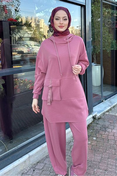 Ovn. Hooded Modal Suit with Pockets - Powder