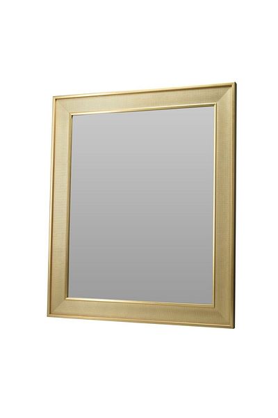 BM GİFT DESİGN Wall mirror, rectangular, gold plastic frame, 59.5 x 49.5 cm