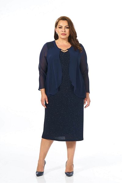 LİLAS XXL Rochie de seara cu sclipici din Lycra de marime mare