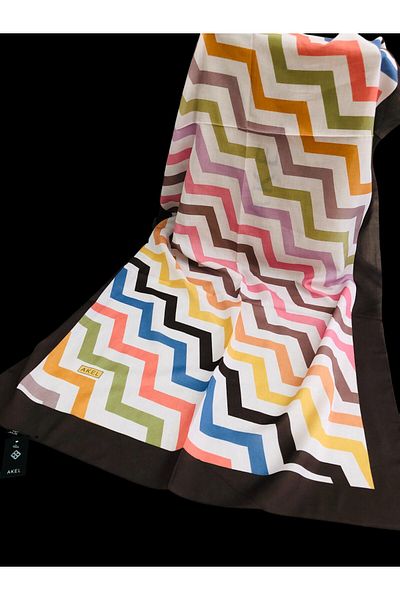 Akel Patterned Polyester Shawl Pattern-1