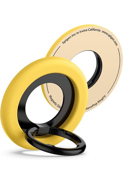 Spigen Nano Pop MagFit Magnetic Silicone Phone Grip Kickstand compatible with MagSafe - Mango Yellow