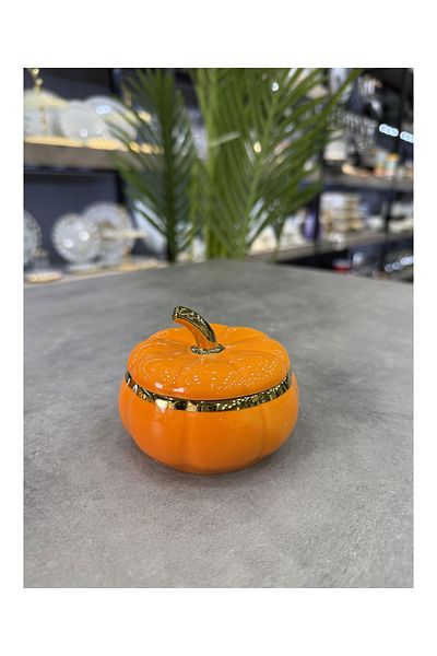 ACAR Orange Lid Porcelain Luxury Pumpkin Large 8 cm