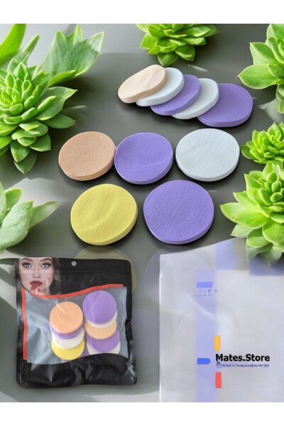 optana Renkli 10’lu Makyaj Süngeri Seti Yuvarlak ve Yumuşak Doku