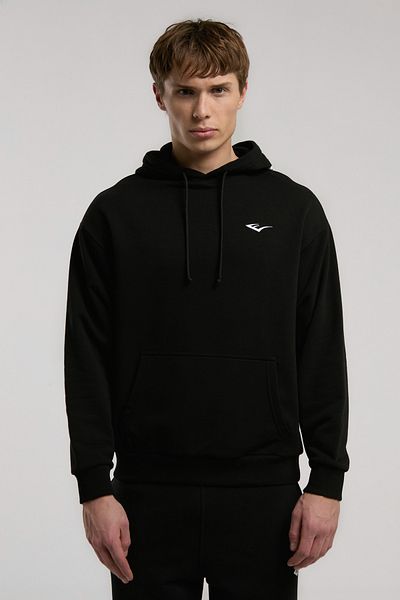 EVERLAST Мъжки суитшърт с качулка и щампа Ever Classics Comfort в черен цвят