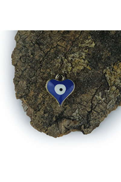 Prestij Boncuk الذهب معدن الأزرق عين الشر حبة القلب الشكل قلادة سوار تلميح