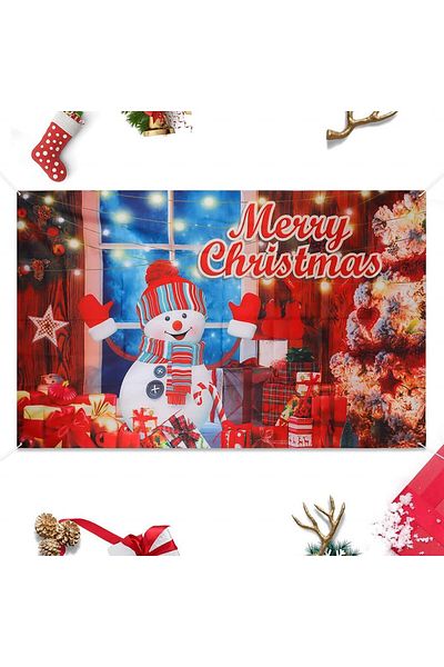 Gxhong Christmas Photo Backdrop, Polyester, Multicolor, 186.5 X 118.5 Cm