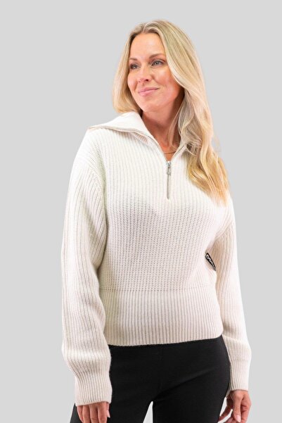 Hugo Boss Balıkçı Yaka Kadın Kazak Beyaz