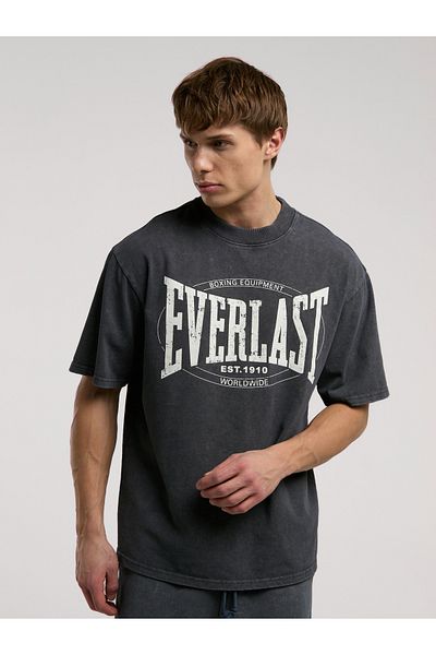 EVERLAST Αυθεντικό ανδρικό μπλουζάκι Boxing Oversize Anthracite