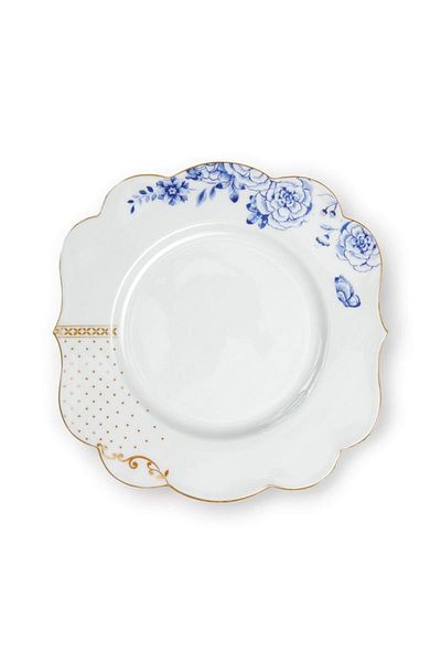 Pip Studio Porcelain plate, Pip Studio, 23.5cm, Royal White collection