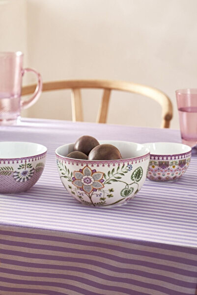 Pip Studio Porcelain bowl, Pip Studio, White, 18 cm, Lily&Lotus collection