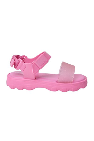 Mini Melissa Kick Off Çocuk Pembe Simli Sandalet