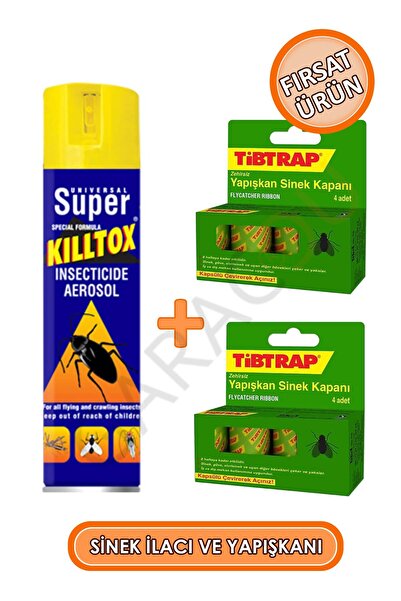 garaccu Sinekler İçin Komple Çözüm Kiltox Sinek İlacı ve 2 Paket Sinek Bandı ...