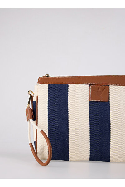 Fabrika Lacivert Kadın 31x23x5 cm Plaj Çantası ALE-FAOLON