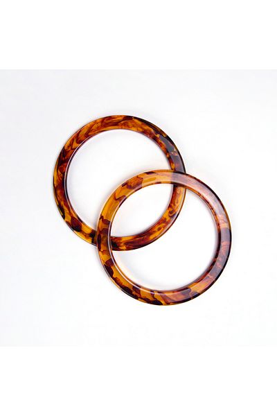 Sultan 2 Pcs Orange Acrylic Round Bag Handle