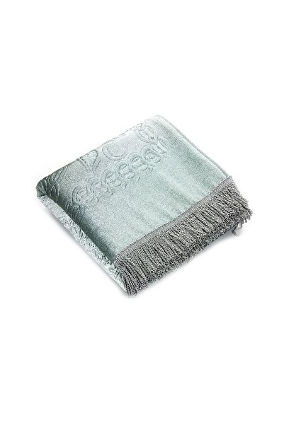 İhvan Blue Thick Velvet - Gift Prayer Rug with Dowry and Sponge