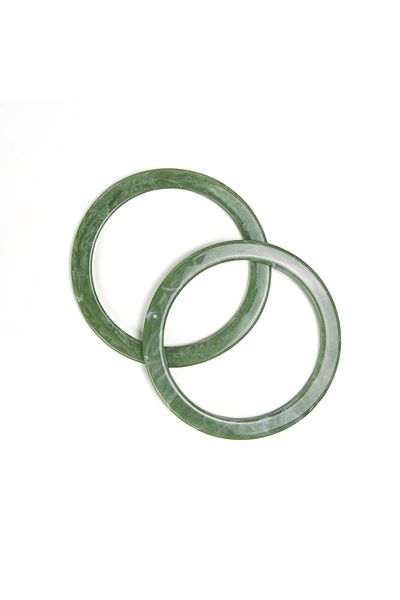 Sultan 2 Pcs Green Acrylic Round Bag Handle