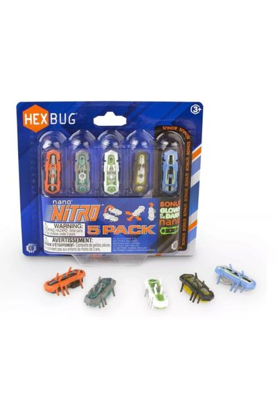 Hexbug حشرات نانو نيترو المضيئة في الظلام - 5 قطع