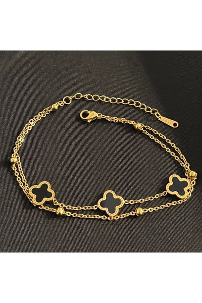 Zeyn Cleef Model Gold Steel Anklet
