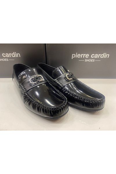 Pierre Cardin γνήσιο δέρμα μαύρο λουστρίνι μπαλαρίνες καθημερινής χρήσης