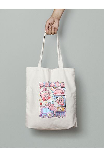 Akumastik Kirby Tote Bag 35X40Cm - Anime Bag - Tote Bag