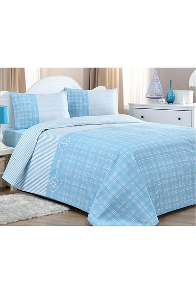 Özdilek Özdilek Single Tropez Turquoise Luxury Pique Set