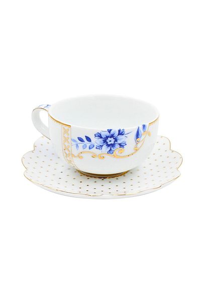 Pip Studio Espresso cup with saucer, Royal White collection, 125ml, Pip Studio
