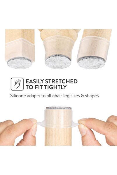 Yenigeldi 8 bucăți (2 cm - 2,5 cm) pantofi pentru scaun de masă din silicon Protector anti-alunecare pentru podea