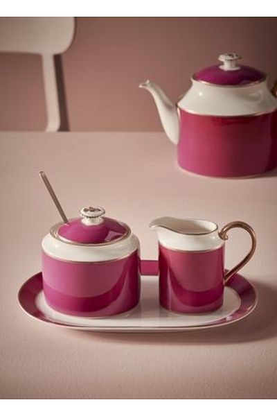 Pip Studio Latieră din porțelan, Pip Studio, Gold-Pink, 260ml, colecția Pip Chique