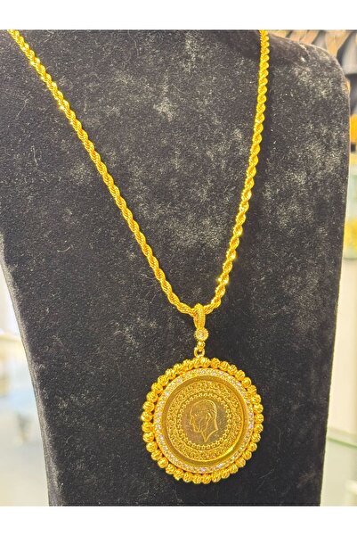 imitasyon dünyası 22 Ayar Kaplama Dorika Tamlı Kolye Dolu 3 mm kalınlık 60 cm...