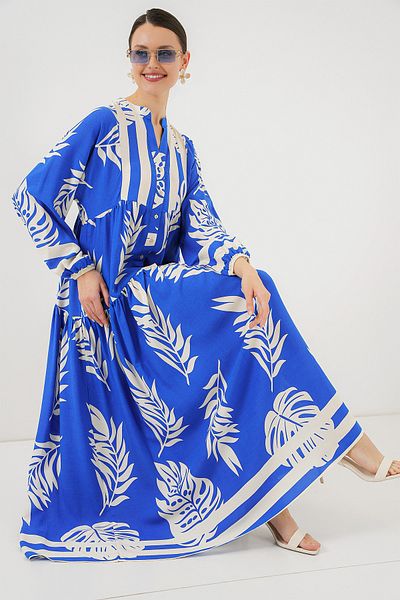 Bigdart 2423 Φόρεμα Hijab με αυθεντικό σχέδιο - Saks 3