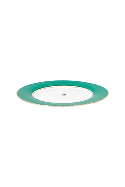 Pip Studio Porcelain Plate, Breakfast, Green, 21 Cm, Love Birds Collection