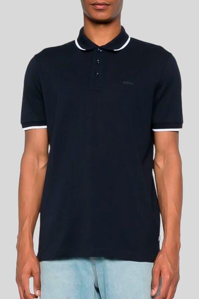 Hugo Boss Boss Regular Fit Polo Yaka Erkek T-Shirt Lacivert