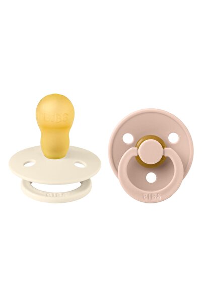 Bibs Colour Ikili Kauçuk Emzik- Ivory/Blush 18 Ay+