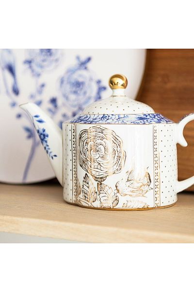 Pip Studio Ceainic din porțelan, Pip Studio, 900ml, colecția Royal White