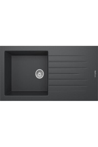 RealStone Real Stone P015 Laodikya 100 Xl Siyah Granit Evye Tezgah Üstü 100x5...