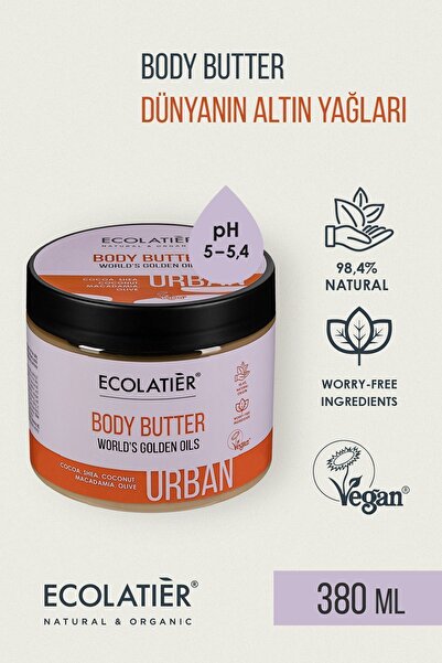 ECOLATIER Body Butter, Besleyici Ve Yoğun Nemlendirici Vücut Kremi Doğal Içer...