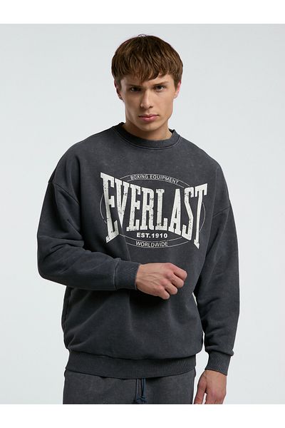 EVERLAST Αυθεντικό ανδρικό φούτερ Boxing Oversize Anthracite