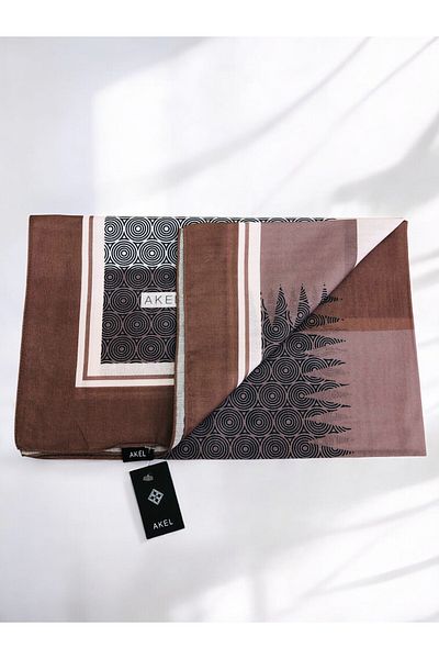 Akel Patterned Polyester Shawl, Eight Types - Double Quotation Cluster