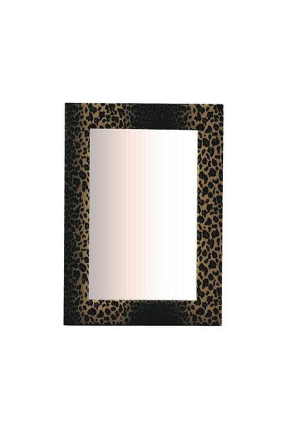 BM GİFT DESİGN Wall mirror, with velvet frame, animal print pattern, 70x50 cm