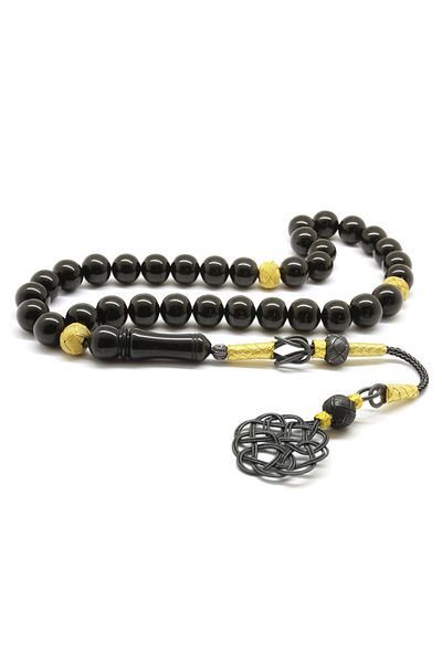 Tesbihane 1000 Carat Kazaz Tasseled Globe Cut Erzurum Oltu Stone Rosary101001727