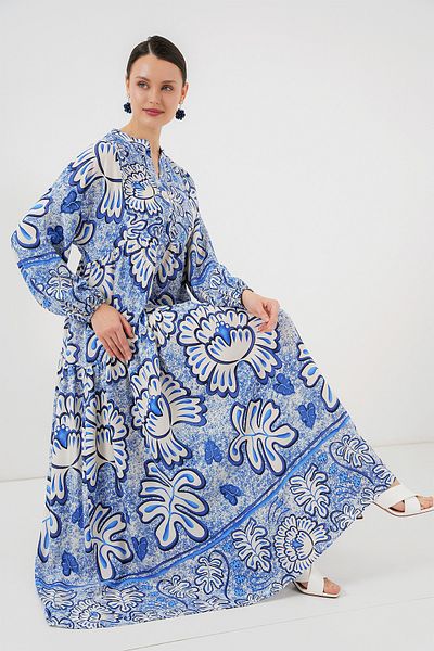 Bigdart 2423 Rochie Hijab cu model autentic - Albastru închis