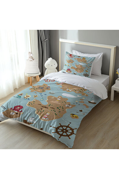 Şen Dekorasyon Pirate Map Children's Bedding Set