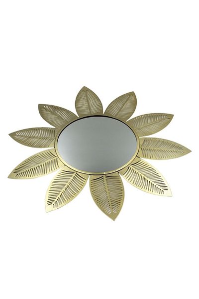 BM GİFT DESİGN Decorative wall mirror, gold petal frame, 55 cm