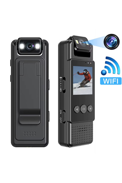 qasul Mini Kamera 1080 P Taşınabilir Dijital Video Kaydedici Bodycam 180° Lens